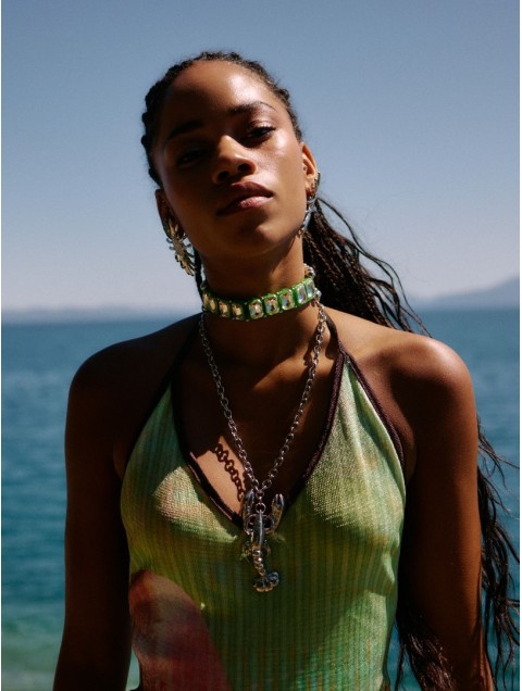 KALEIDO Mahina Choker Επάργυρο Κολιέ από Ανοξείδωτο Ατσάλι