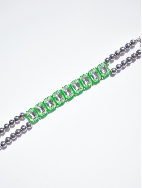 KALEIDO Mahina Choker Επάργυρο Κολιέ από Ανοξείδωτο Ατσάλι