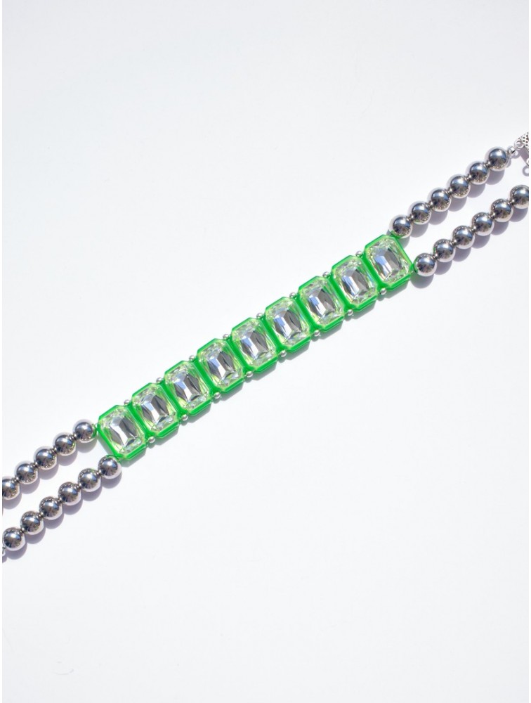 KALEIDO Mahina Choker Silver Plated Stainless Steel Necklace