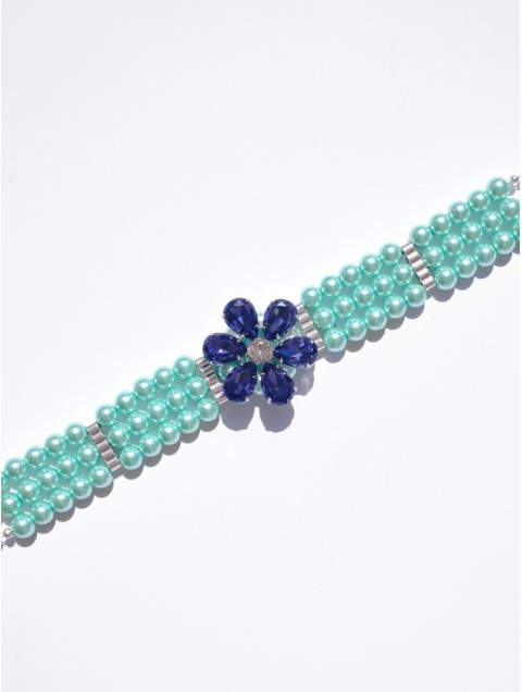 KALEIDO Malva Necklace Επάργυρο Κολιέ από Ανοξείδωτο Ατσάλι και Πέρλες