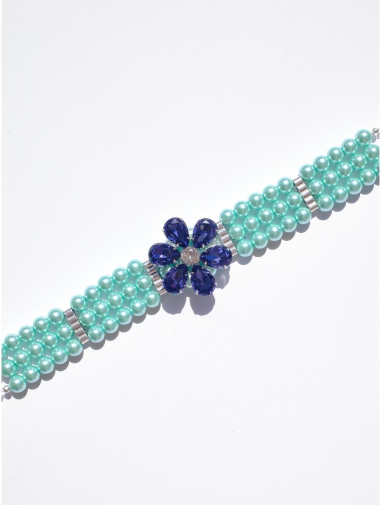 KALEIDO Malva Necklace Επάργυρο Κολιέ από Ανοξείδωτο Ατσάλι και Πέρλες
