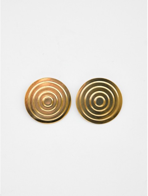 KALEIDO Maze Earrings Gold Επιχρυσωμένα Σκουλαρίκια από Ορείχαλκο 
