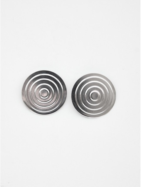 KALEIDO Maze Earrings Silver Επάργυρα Σκουλαρίκια από Ορείχαλκο 
