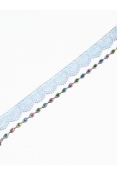 KALEIDO Milagros Necklace Επάργυρο Κολιέ από Ανοξείδωτο Ατσάλι και Δαντέλα