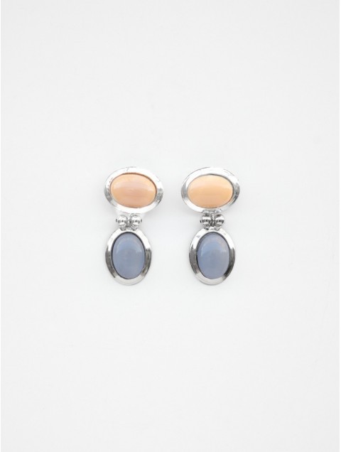 KALEIDO Mist Earrings Silver Plated Brass Earrings