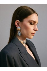 KALEIDO Mist Earrings Silver Plated Brass Earrings
