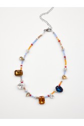 KALEIDO Mosaic Necklace Πολύχρωμο Κολιέ από Χάντρες