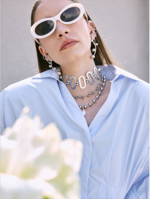KALEIDO Nami Necklace Επάργυρο Κολιέ από Ανοξείδωτο Ατσάλι