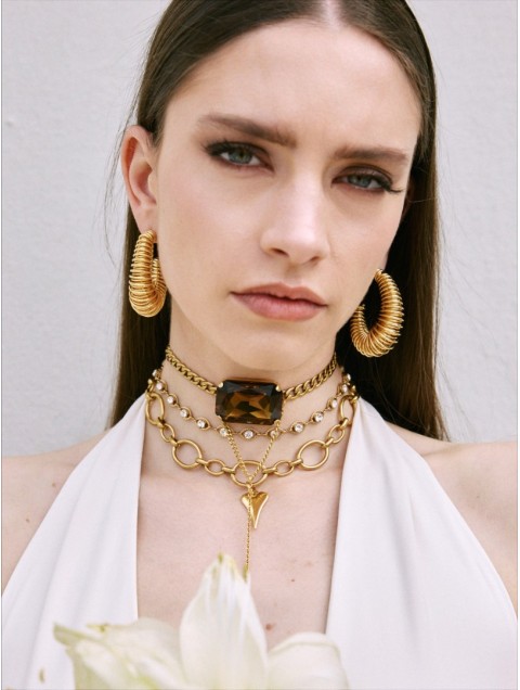 KALEIDO Nora Choker Επιχρυσωμένο Κολιέ από Ανοξείδωτο Ατσάλι