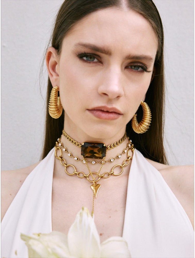 KALEIDO Nora Choker Επιχρυσωμένο Κολιέ από Ανοξείδωτο Ατσάλι