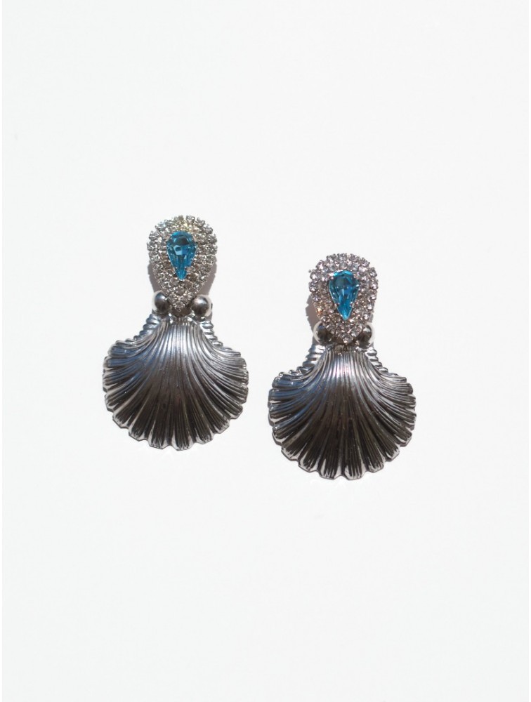 KALEIDO Ocean Muse Earrings Silver Aqua Επάργυρα Σκουλαρίκια από Ορείχαλκο