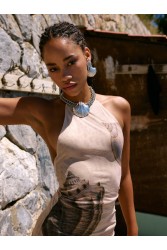 KALEIDO Ocean Muse Earrings Silver Crystal Επάργυρα Σκουλαρίκια από Ορείχαλκο