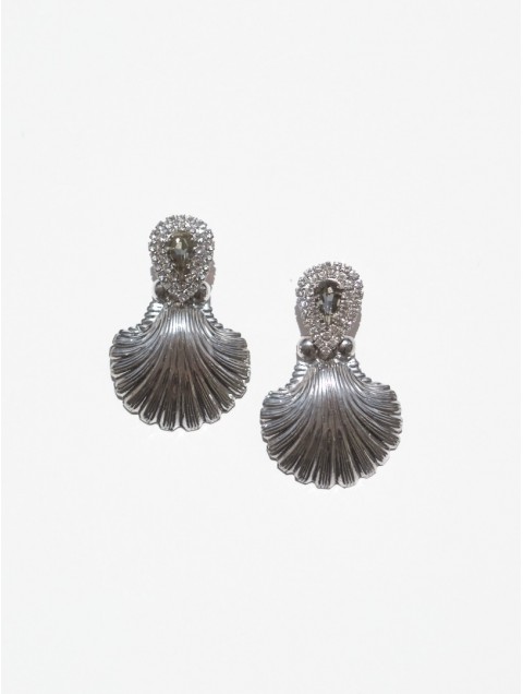 KALEIDO Ocean Muse Earrings Silver Crystal Επάργυρα Σκουλαρίκια από Ορείχαλκο