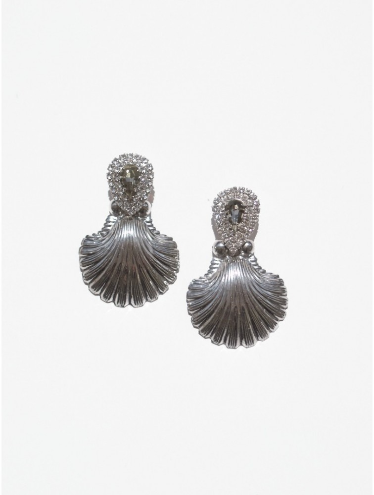 KALEIDO Ocean Muse Earrings Silver Crystal Επάργυρα Σκουλαρίκια από Ορείχαλκο