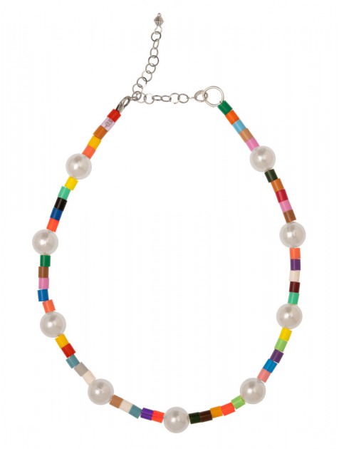 KALEIDO PHOEBE Necklace Πολύχρωμο κολιέ με ακρυλικές χάντρες