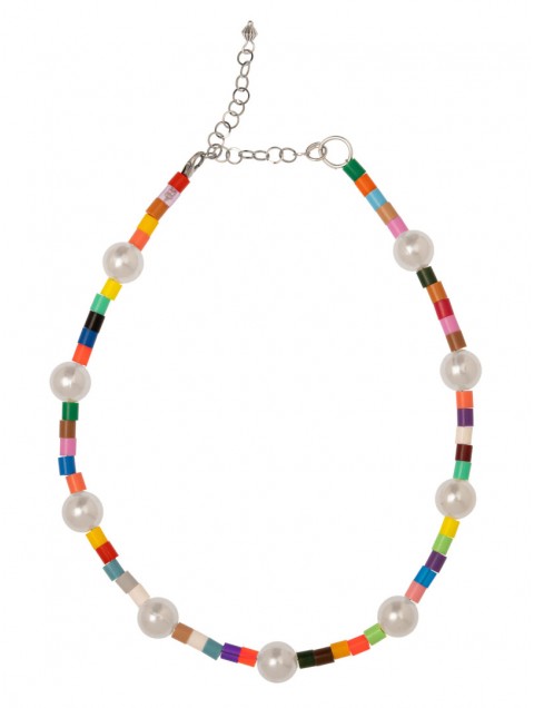 KALEIDO PHOEBE Necklace Πολύχρωμο κολιέ με ακρυλικές χάντρες