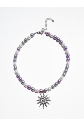 KALEIDO Pearl of Dusk Necklace Επάργυρο Κολιέ από Ανοξείδωτο Ατσάλι