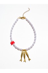 KALEIDO Pepecito Necklace Επιχρυσωμένο Κολιέ από Ανοξείδωτο Ατσάλι και Πέρλες