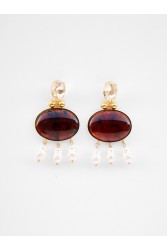 KALEIDO Pinot Noir Earrings Gold Plated Brass Earrings
