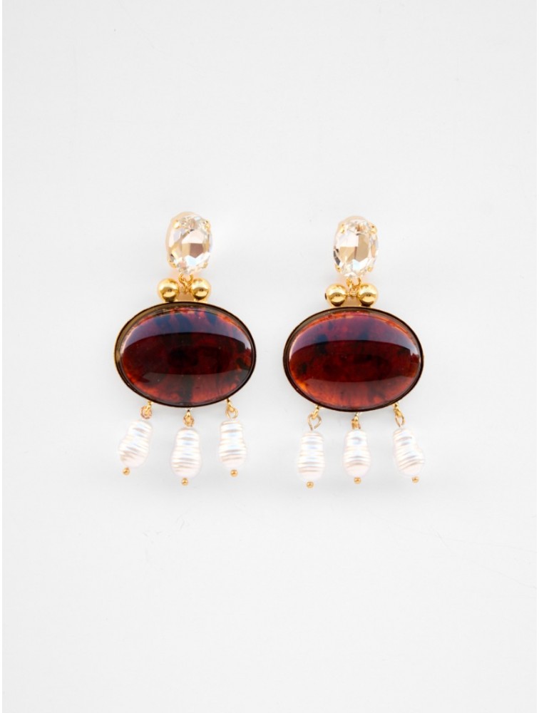 KALEIDO Pinot Noir Earrings Gold Plated Brass Earrings