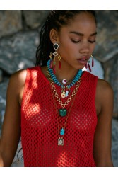 KALEIDO Pueblo Necklace Επιχρυσωμένο Κολιέ από Ανοξείδωτο Ατσάλι
