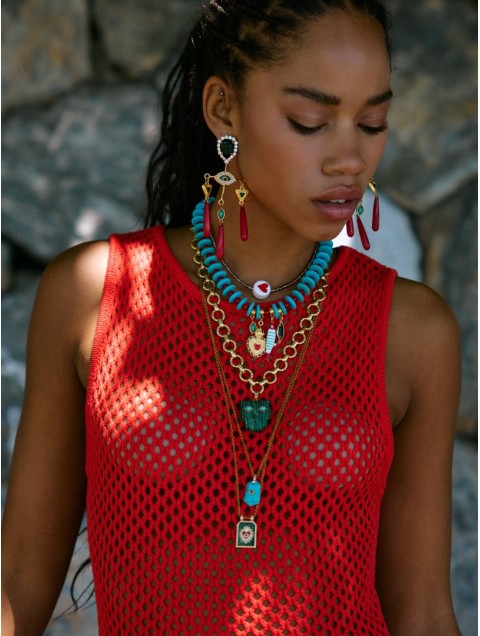 KALEIDO Pueblo Necklace Επιχρυσωμένο Κολιέ από Ανοξείδωτο Ατσάλι