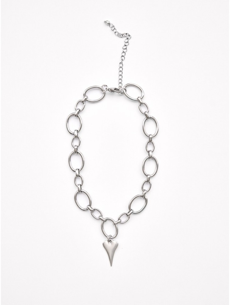 KALEIDO Pulse Necklace Silver Επάργυρο Κολιέ από Ανοξείδωτο Ατσάλι