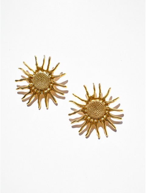 KALEIDO Raggio Earrings Gold Επιχρυσωμένα Σκουλαρίκια από Ορείχαλκο
