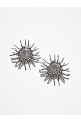 KALEIDO Raggio Earrings Silver Επάργυρα Σκουλαρίκια από Ορείχαλκο