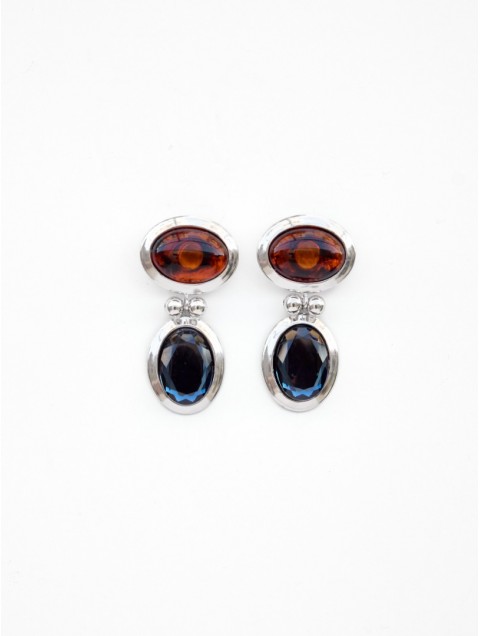KALEIDO Regal Earrings Silver Plated Brass Earrings