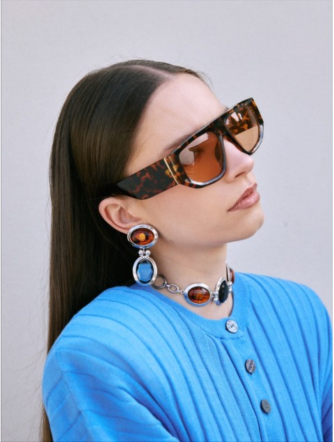 KALEIDO Regal Earrings Silver Plated Brass Earrings