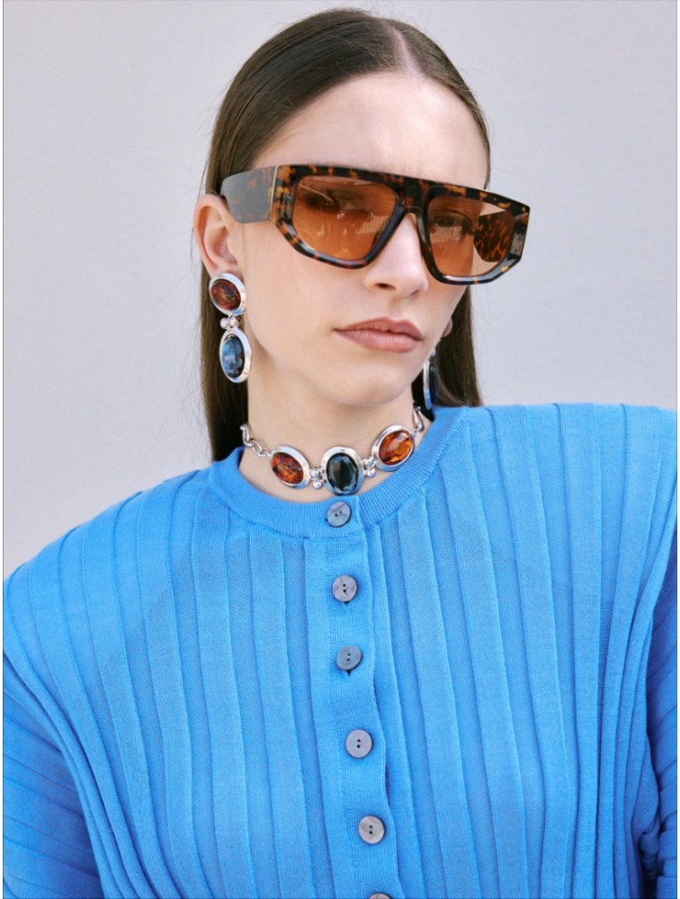 KALEIDO Royal Night Choker Επάργυρο Κολιέ από Ορείχαλκο