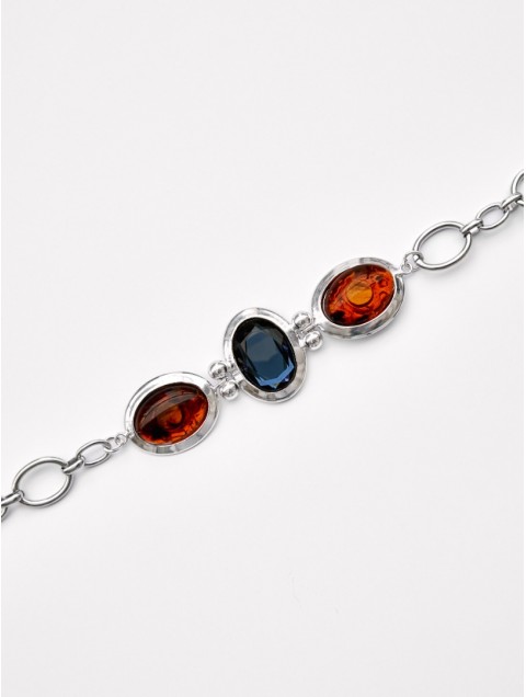 KALEIDO Royal Night Choker Επάργυρο Κολιέ από Ορείχαλκο
