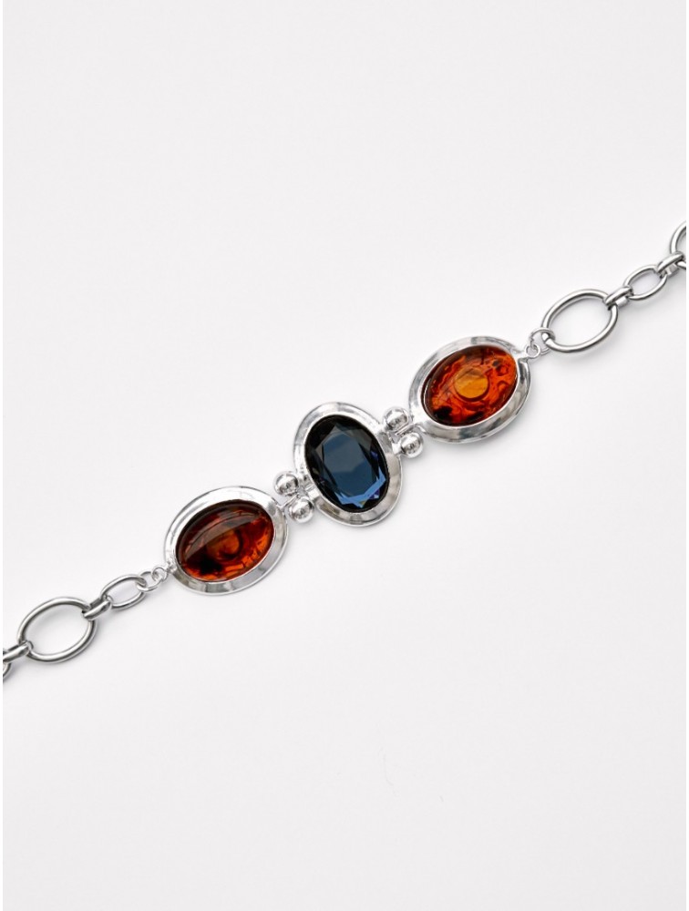 KALEIDO Royal Night Choker Επάργυρο Κολιέ από Ορείχαλκο