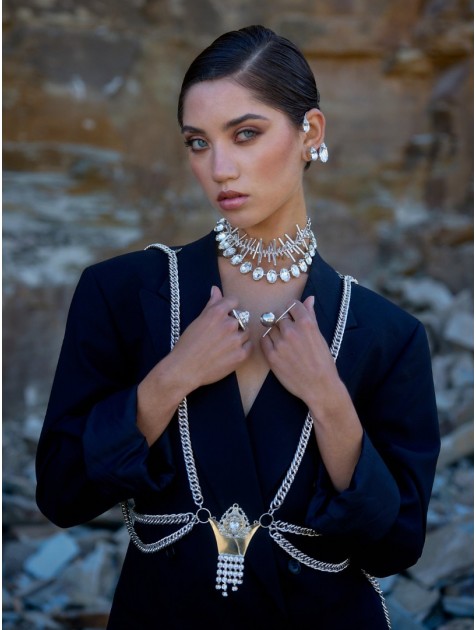 KALEIDO SERENITY CRYSTAL Necklace Ασημένιο Κολιέ με κρύσταλλα