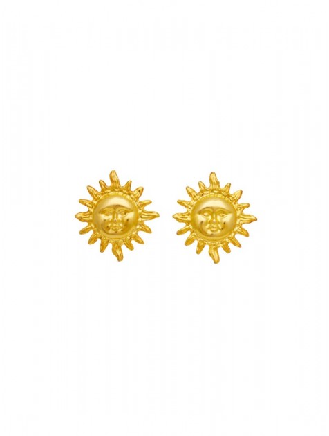 KALEIDO SOLEIL CLIPS Χρυσά σκουλαρίκια από μασίφ ορείχαλκο επιχρυσωμένο 24 καρατίων