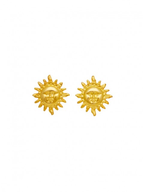 KALEIDO SOLEIL CLIPS Χρυσά σκουλαρίκια από μασίφ ορείχαλκο επιχρυσωμένο 24 καρατίων