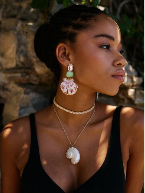 KALEIDO Scallop Necklace Επιχρυσωμένο Κολιέ από Ανοξείδωτο Ατσάλι με Κοχύλι