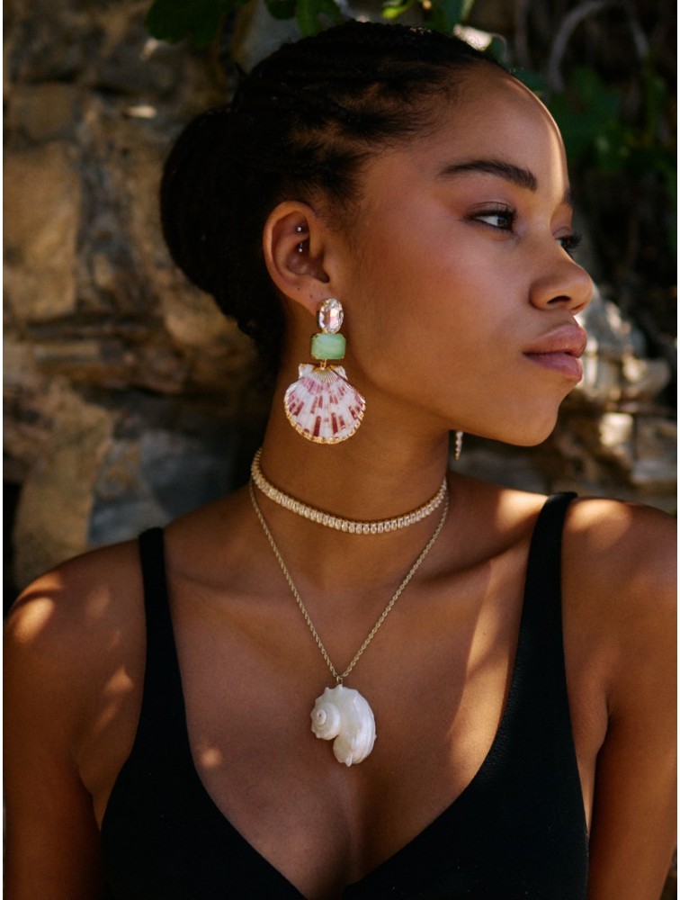 KALEIDO Scallop Necklace Επιχρυσωμένο Κολιέ από Ανοξείδωτο Ατσάλι με Κοχύλι