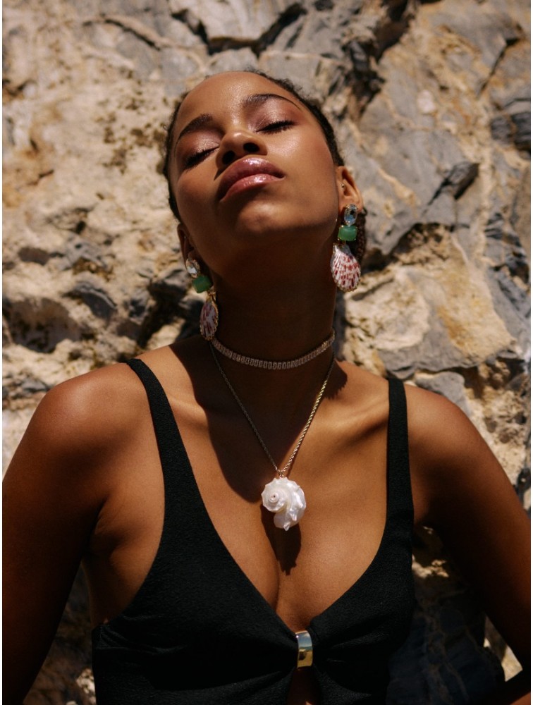 KALEIDO Scallop Necklace Επιχρυσωμένο Κολιέ από Ανοξείδωτο Ατσάλι με Κοχύλι