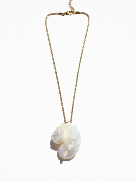 KALEIDO Scallop Necklace Επιχρυσωμένο Κολιέ από Ανοξείδωτο Ατσάλι με Κοχύλι