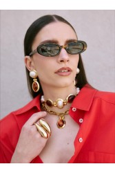 KALEIDO Second Story Chocker Επιχρυσωμένο Κολιέ από Ορείχαλκο