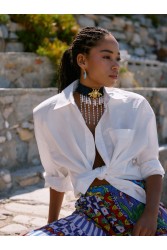 KALEIDO Silencio Necklace Tζιν Κολιέ με Μεταλλική Καρφίτσα