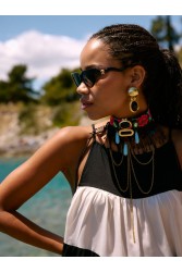 KALEIDO Sombra Earrings Επιχρυσωμένα Σκουλαρίκια από Ορείχαλκο
