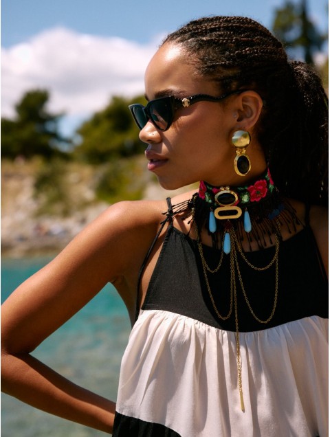 KALEIDO Sombra Earrings Επιχρυσωμένα Σκουλαρίκια από Ορείχαλκο