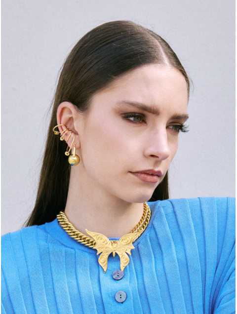 KALEIDO Sonet Earrings Επιχρυσωμένα Σκουλαρίκια από Ορείχαλκο