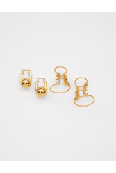 KALEIDO Sonet Earrings Επιχρυσωμένα Σκουλαρίκια από Ορείχαλκο