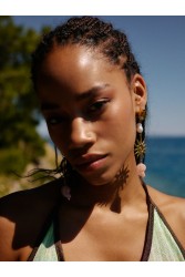KALEIDO Tahiti Earrings Επιχρυσωμένα Σκουλαρίκια από Ανοξείδωτο Ατσάλι