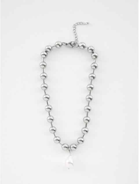 KALEIDO The Core Necklace Επάργυρο Κολιέ από Ανοξείδωτο Ατσάλι