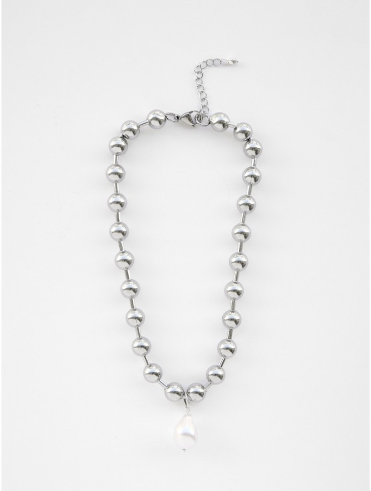 KALEIDO The Core Necklace Επάργυρο Κολιέ από Ανοξείδωτο Ατσάλι